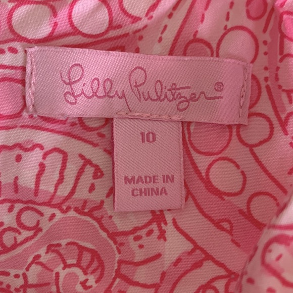 Lilly Pulitzer Little Lilly Shift Dress In Hibiscus Pin - Picture 9 of 9